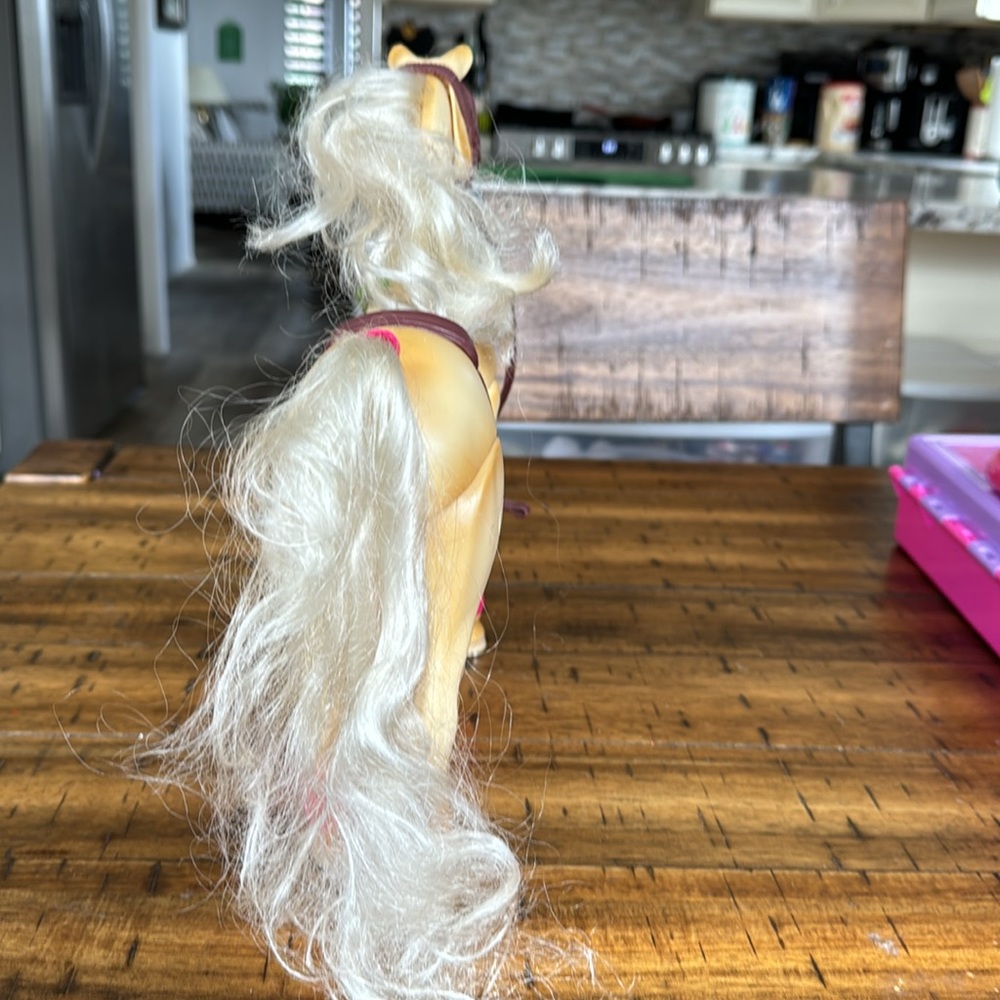 Vintage Barbie Horse with Mane & Tail and Floral Garland , Saddle, and R… - Picture 13 of 16